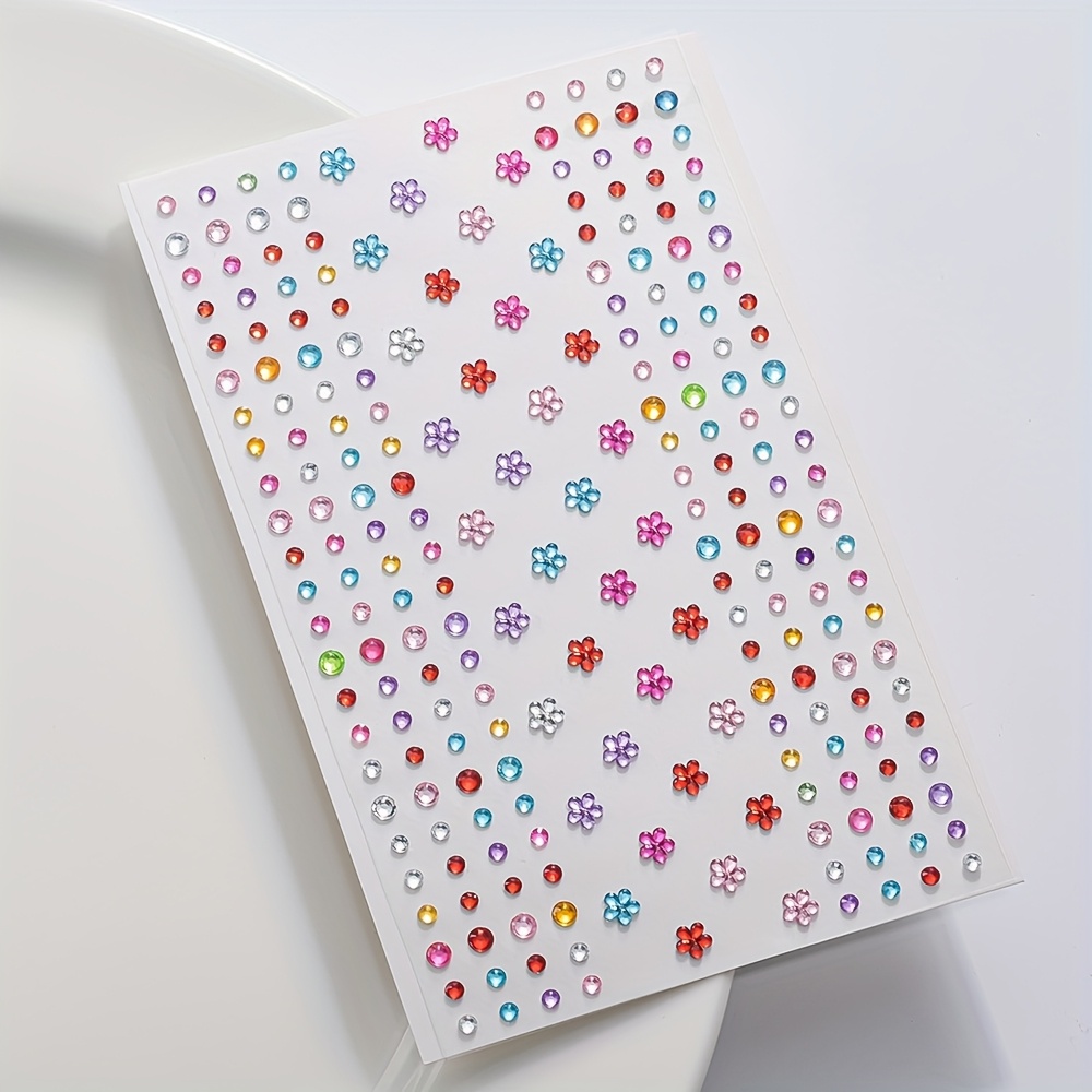 Body Jewelry Stickers - 1 лист разноцветных блестящих стикеров с