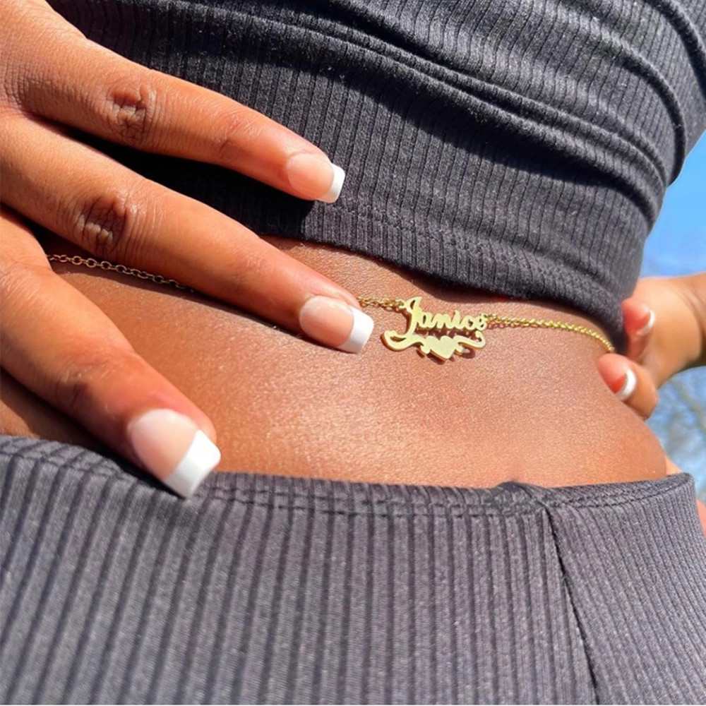 Body Jewelry Charms - Женская цепочка на талию из нержавеющей