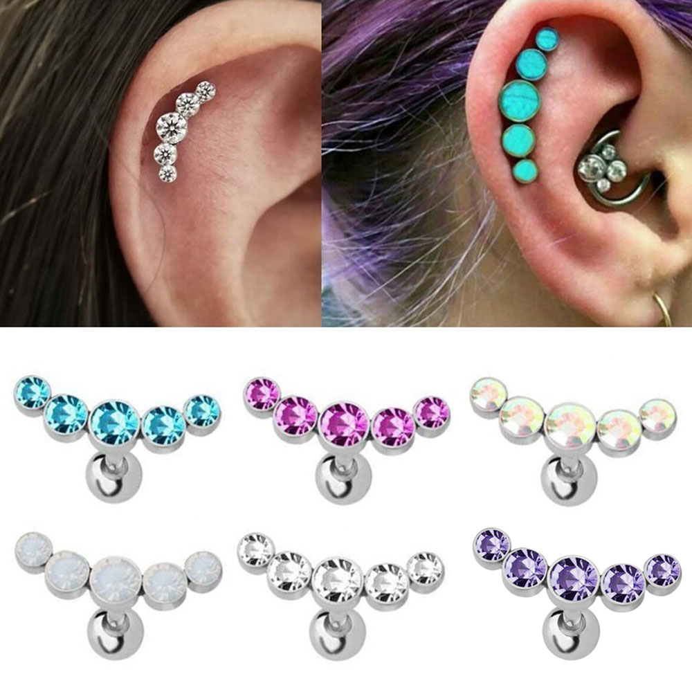 Body Jewelry Ear Piercing - 1 шт. Модные серьги-гвоздики из нержавеющей