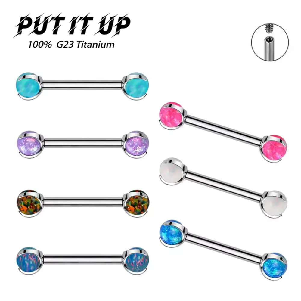 Body Piercing Quality Jewelry - F136 Титановая серия Dream, опаловый ушной