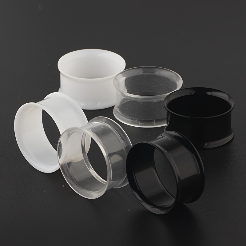 Body Jewelry Gauge Sizes - 6 порожних акриловых двойных труб седло