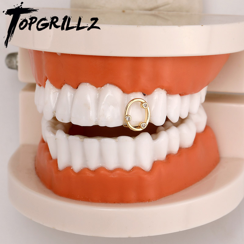 Body Jewelry Charms - TOPGRILLZ Винтаж Классический Одиночный Ледяной Циркон