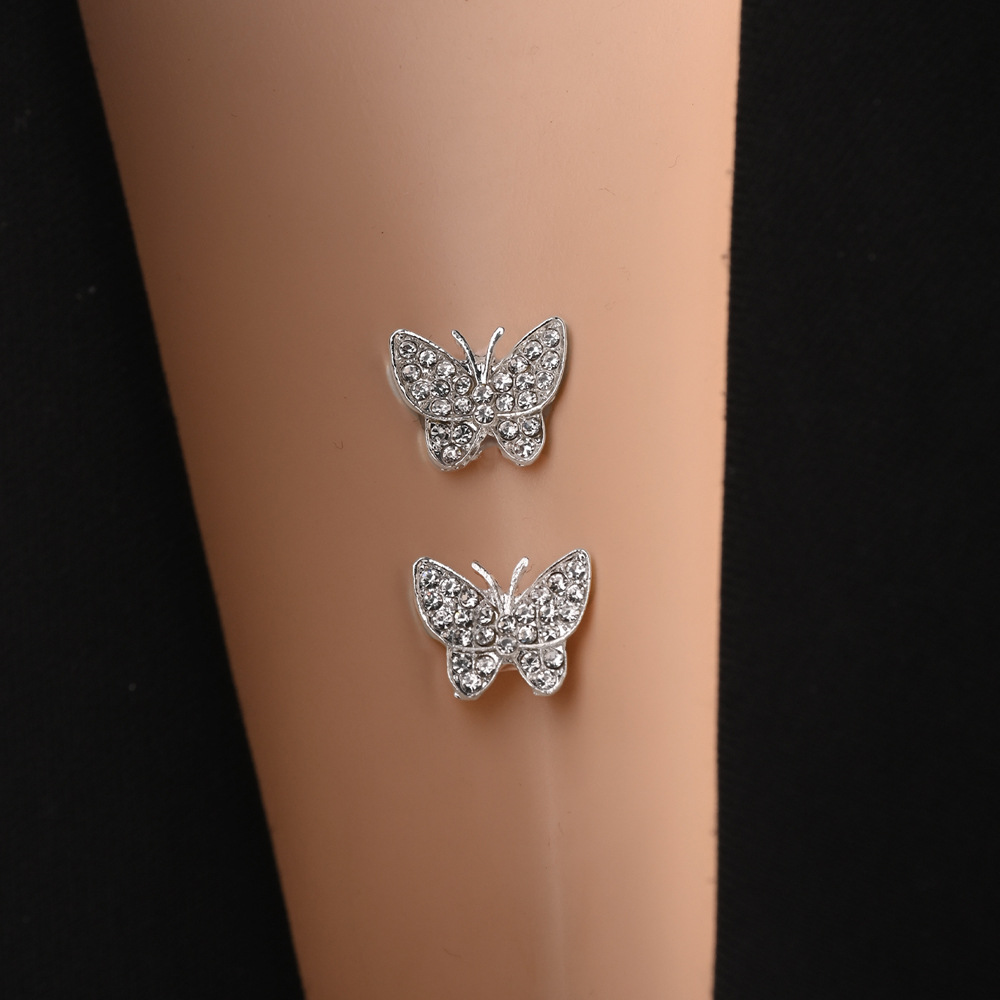 Body Jewelry Stickers - Блестящие стразы-бабочки для тела, золотые и