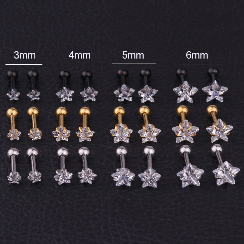 Женские серьги-спирали со звез – обзор и цена Body Jewelry Types