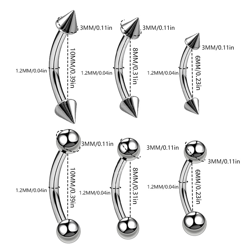 3PCS Прокладка бровей ювелирны – обзор и цена Body Jewelry Gauges