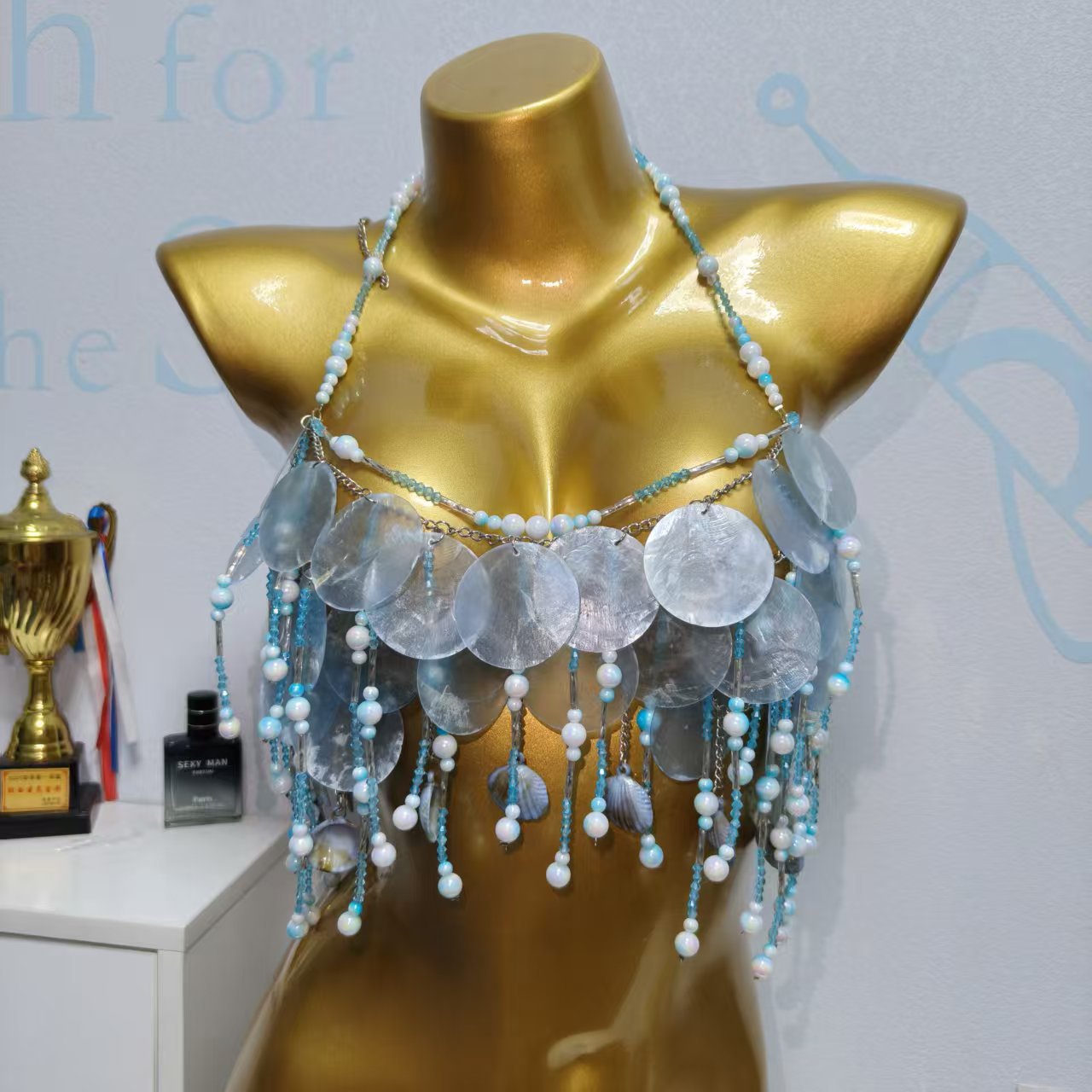 Блестящий топ русалки ручной р – обзор и цена Body Jewelry Bra