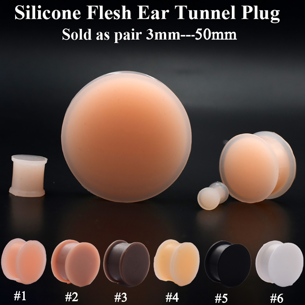 1 пара силиконовых гибких толс – обзор и цена Body Jewelry Gauge Sizes