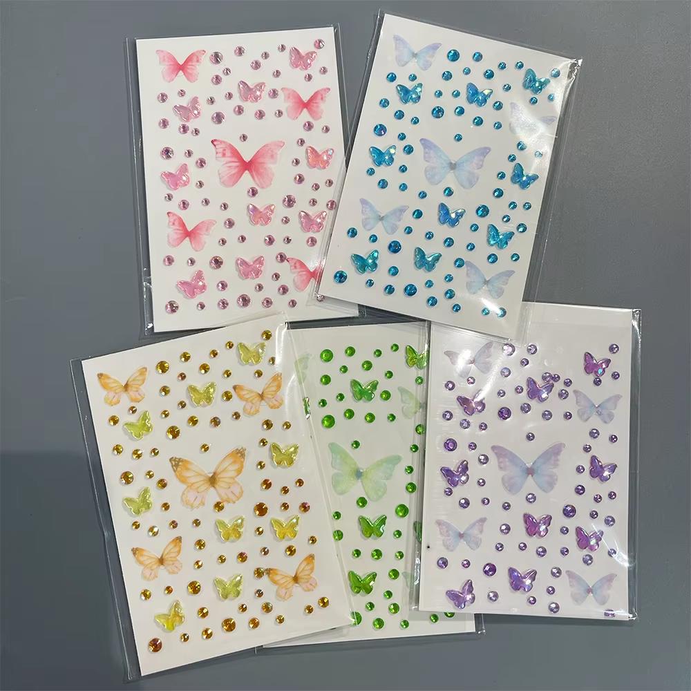1 лист глаз лицо макияж бабочк – обзор и цена Body Jewelry Stickers